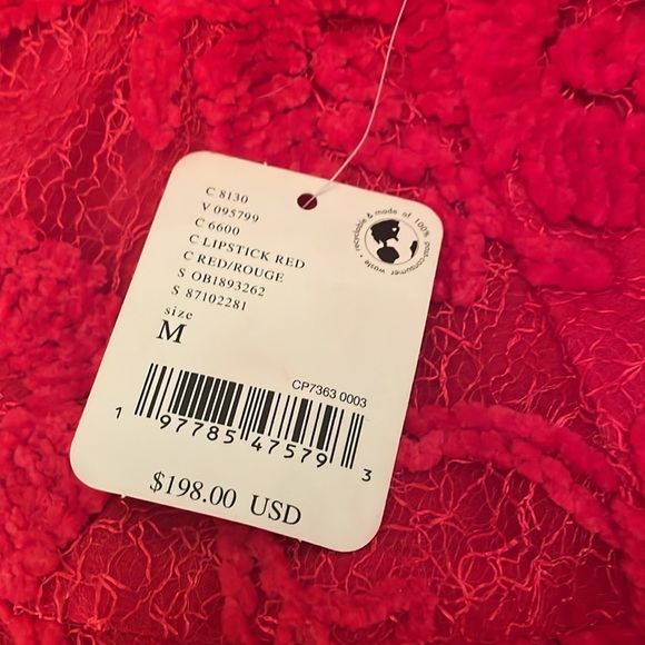 ❤️ NWT Free People LE FLEUR Floral Lace Babydoll Swing Mini Dress in Red. NWT. M - Picture 10 of 11